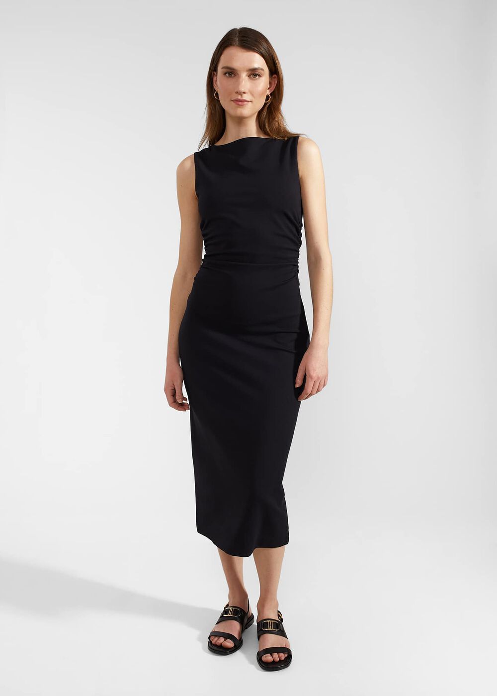 Iliana Jersey Dress, Navy, hi-res