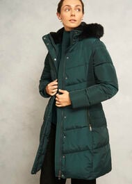 Petite Jaymie Puffer Coat, Ponderosa Green, hi-res