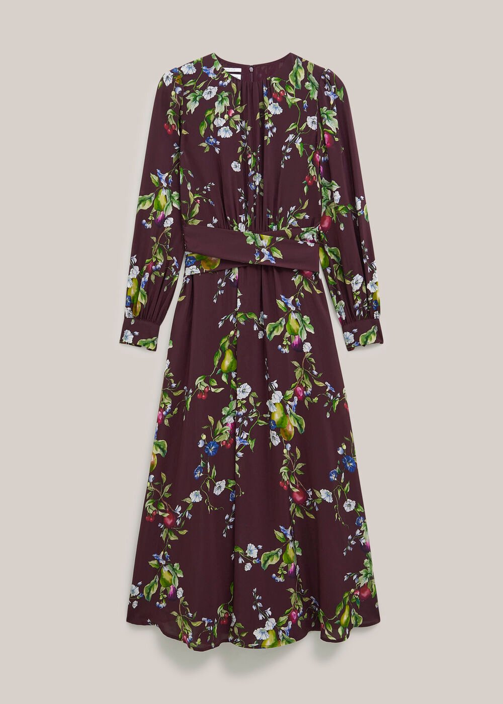 Iford Silk Dress, Onyx Red Multi, hi-res