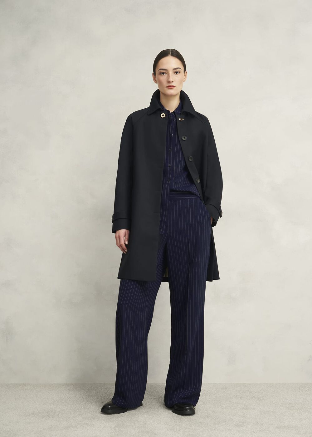 Hadley Pinstripe Trousers, Midnight Ivory, hi-res