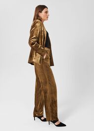 Tamzin Wide Pants, Gold, hi-res