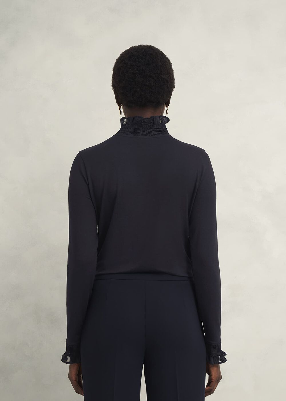 Sera Frill Top, Hobbs Navy, hi-res