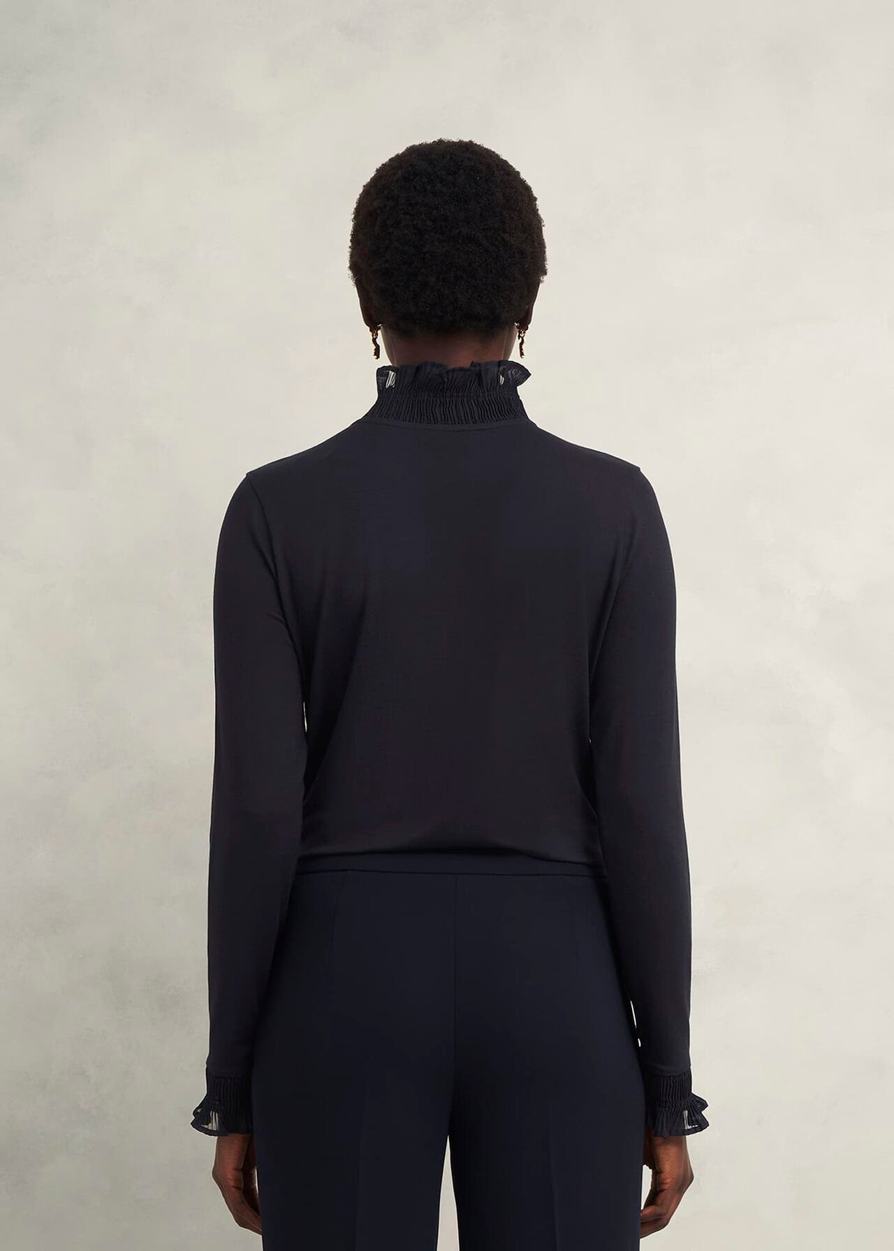 Sera Frill Top, Hobbs Navy, hi-res