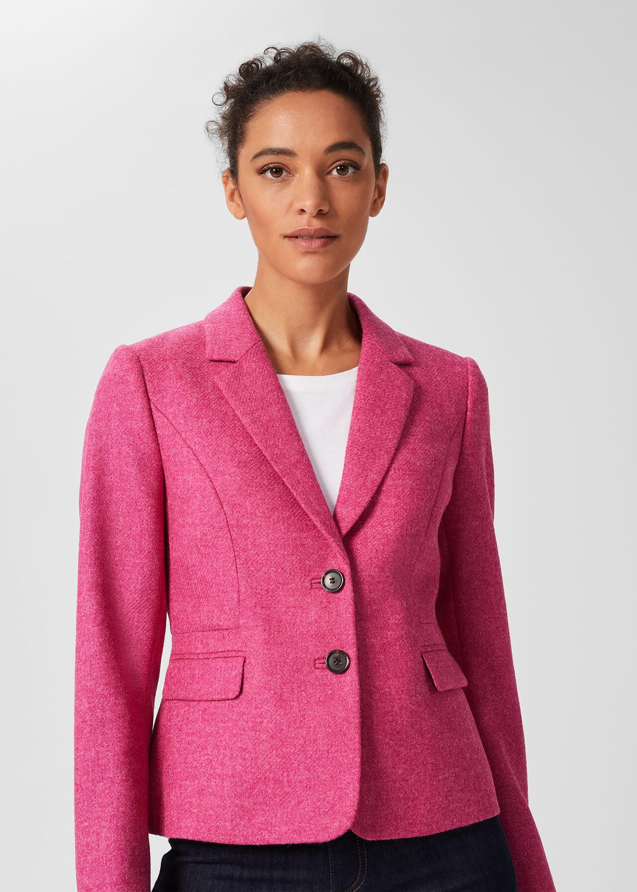 Hackness Wool Jacket, Pink, hi-res