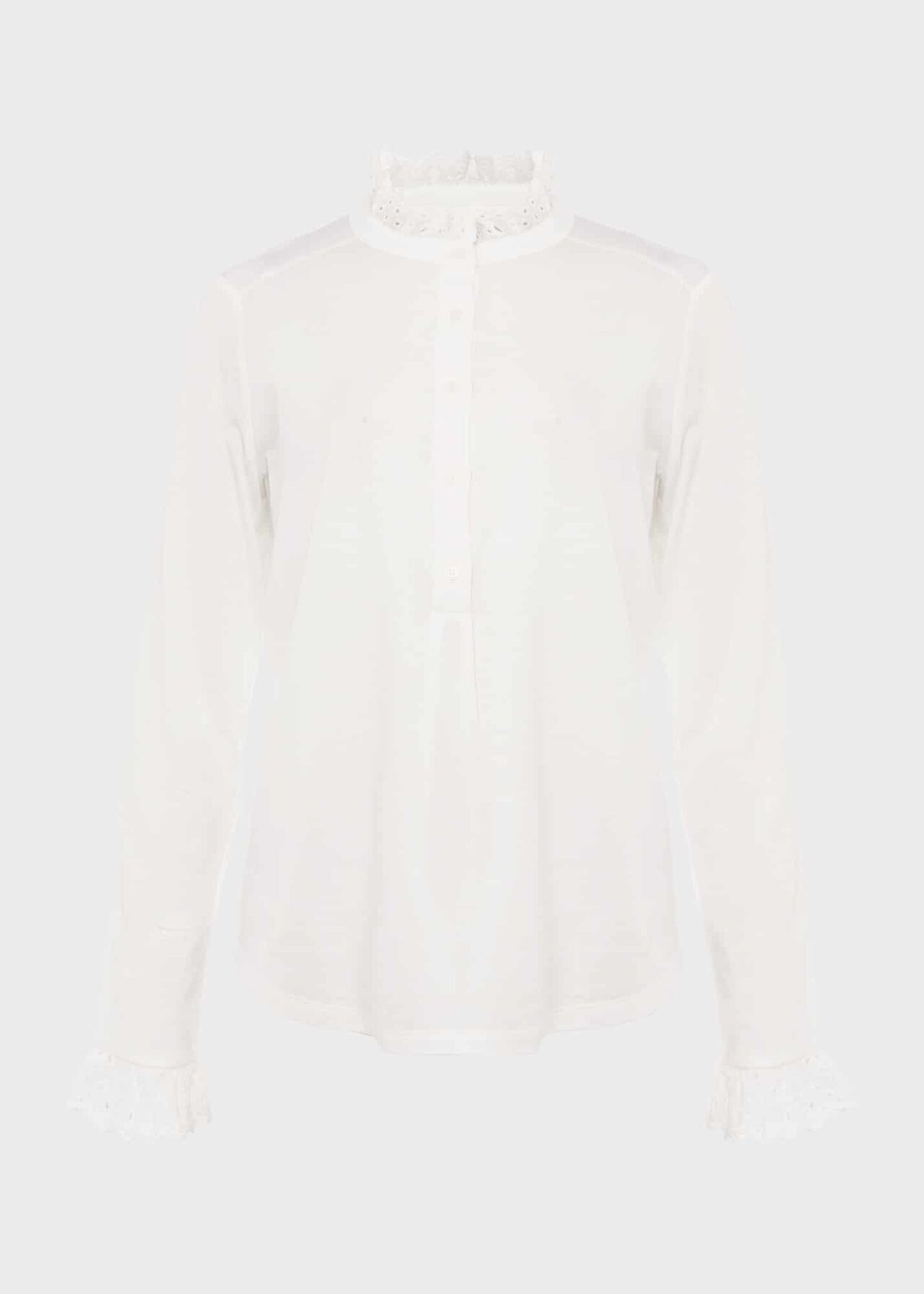 Adalee Broderie Cuff Blouse, Ivory, hi-res
