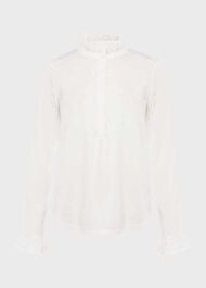 Adalee Broderie Cuff Blouse, Ivory, hi-res