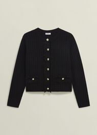 Sairey Knitted Jacket, Black, hi-res