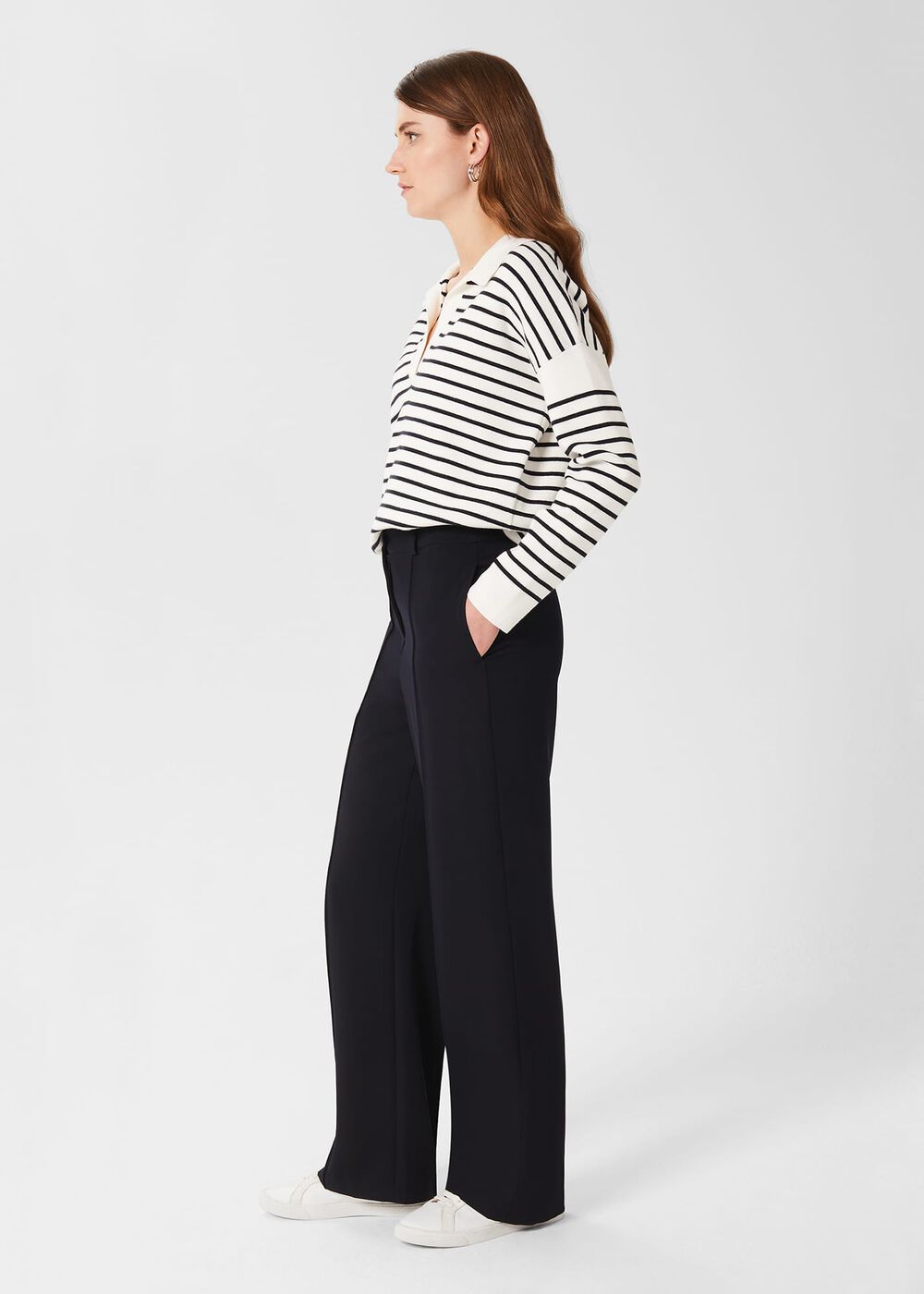 Zia Straight Trouser, Navy, hi-res