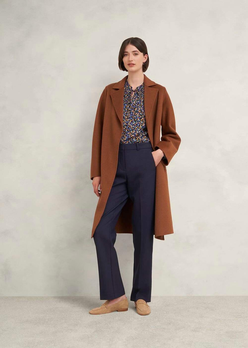 Petite Gerrie Trousers, Navy, hi-res