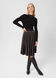 Petite Lena Knitted Dress, Black Stone, hi-res