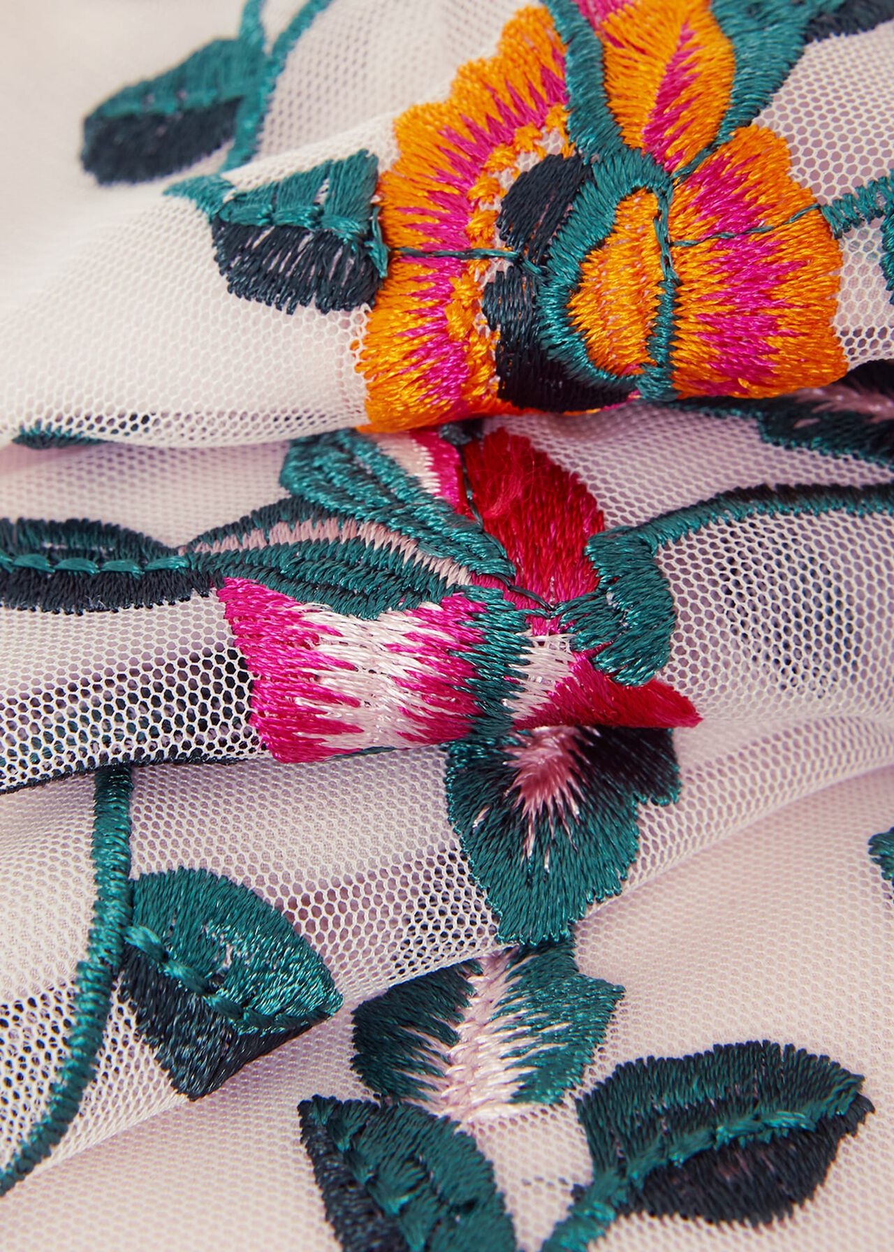 Tia Embroidered Dress, Pale Pink Multi, hi-res