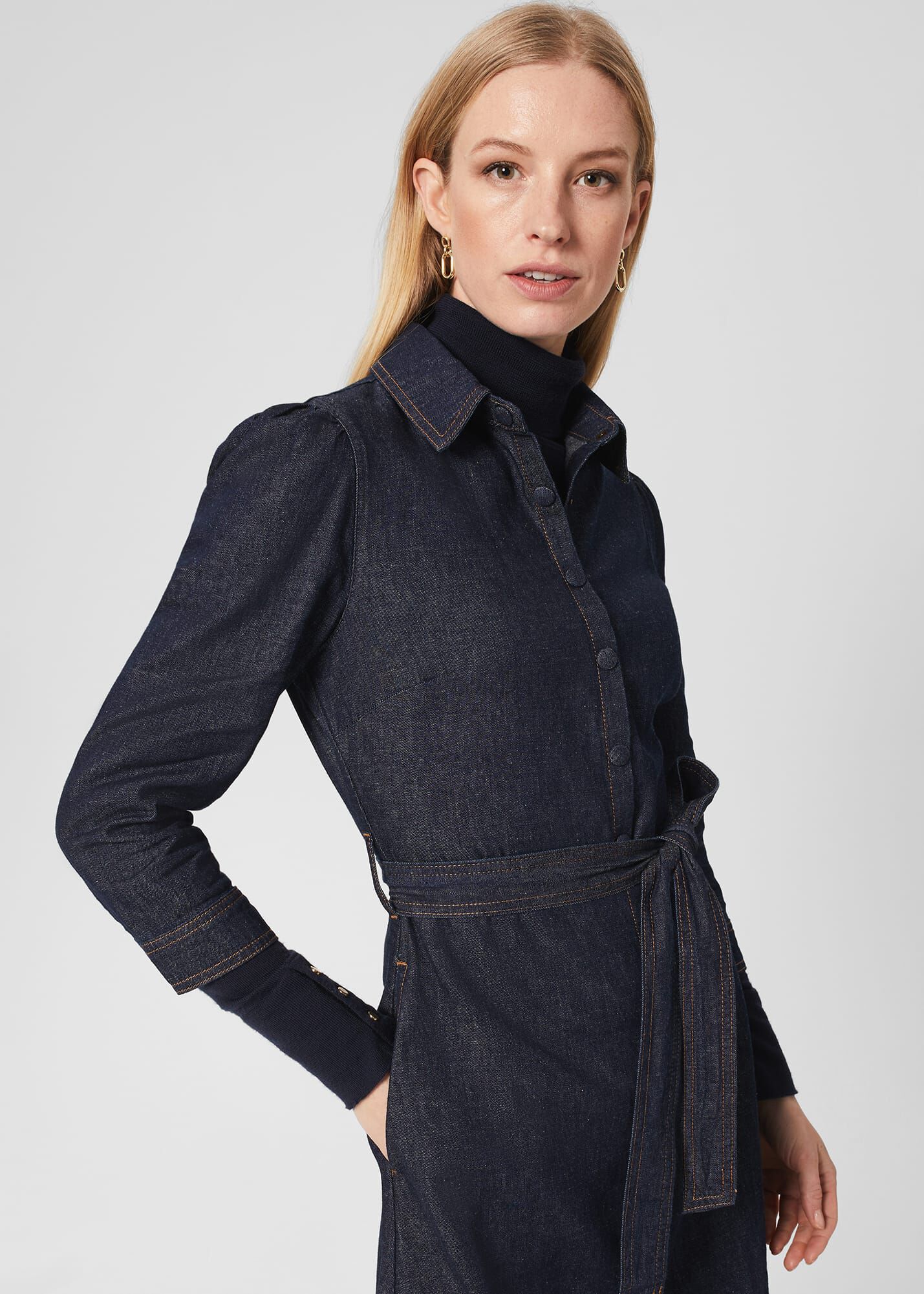Hobbs denim dress sales