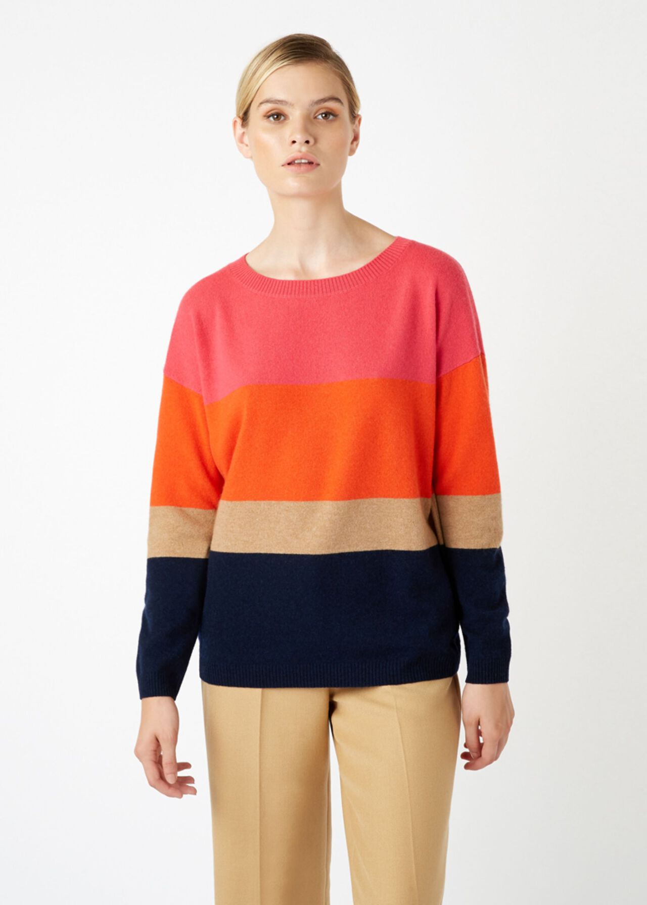 Sofia Wool Cashmere Stripe Sweater | Hobbs
