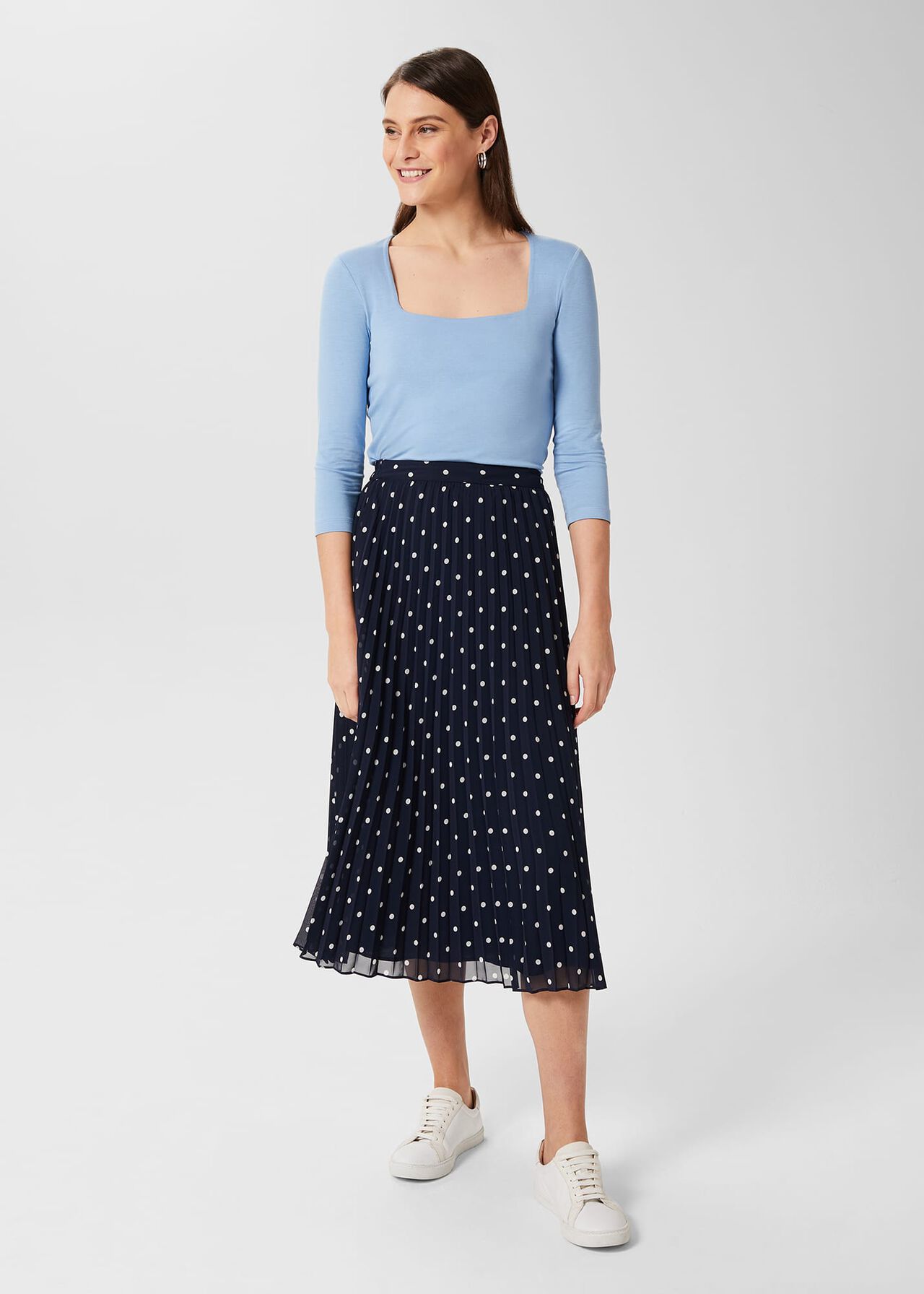 Debbie Double Fronted Top, Serene Blue, hi-res