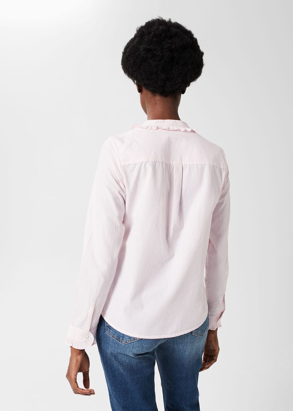 Miri Stripe Blouse, Pink White, hi-res