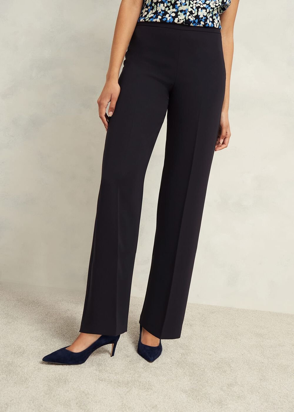 Mel Wide Pants, Navy, hi-res