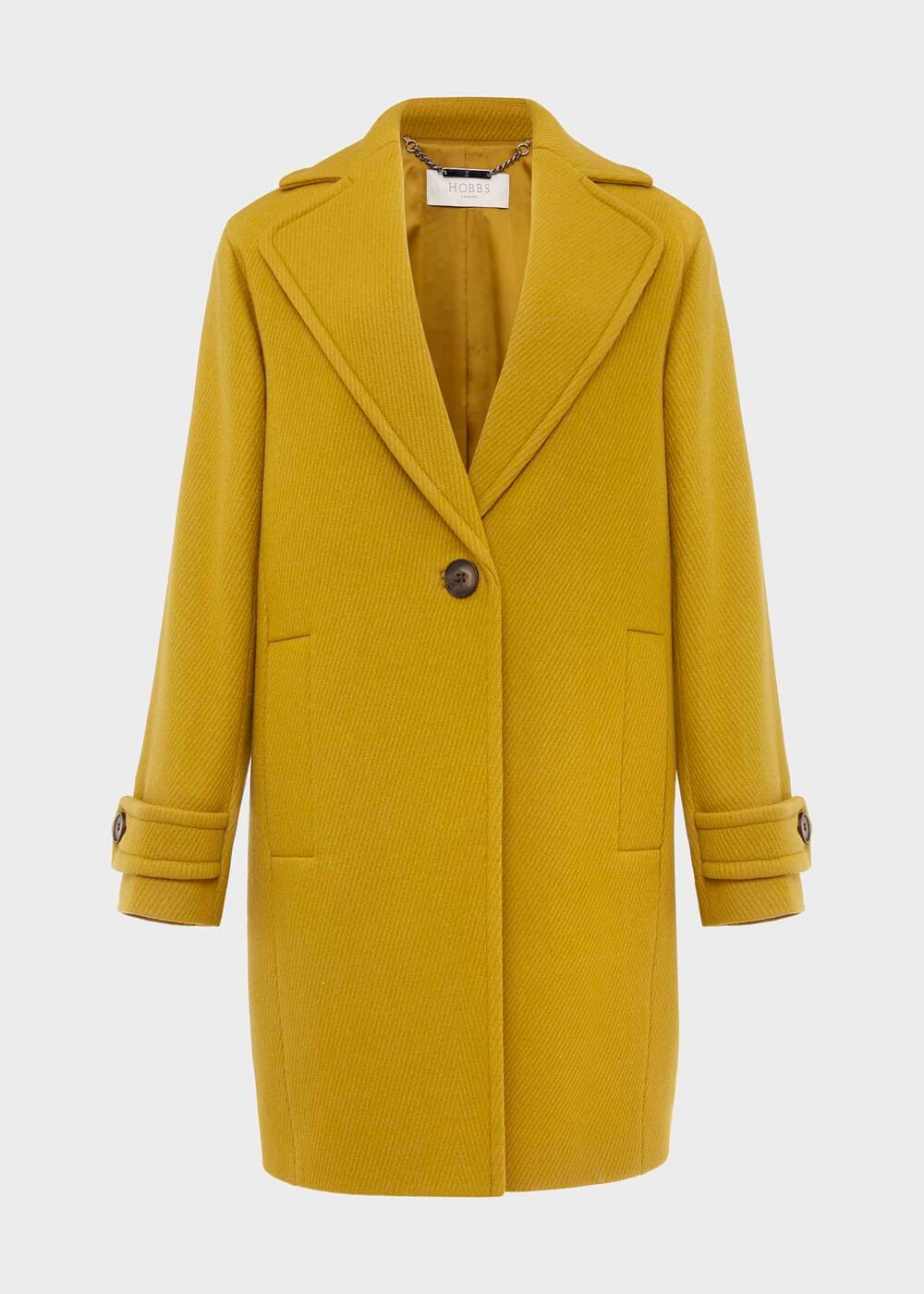 Carmina Wool Blend Coat, Light Ochre, hi-res