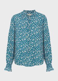 Aisha Blouse, Blue Multi, hi-res