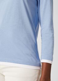 Amelie Scoop Neck Top , Serene Blue, hi-res