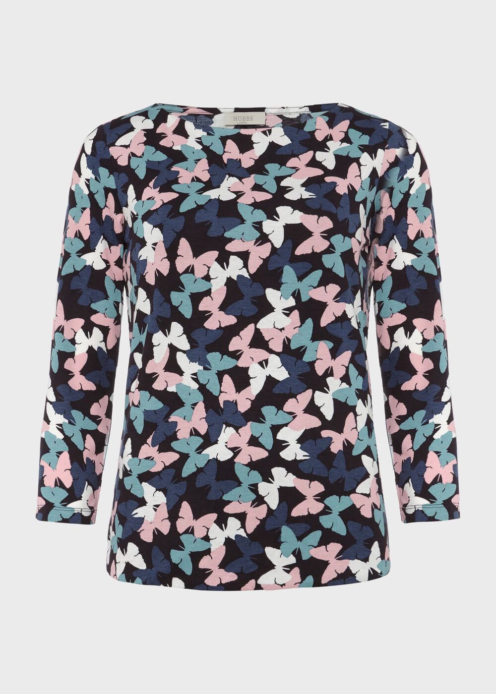 Sonya Printed Top, Pink Blue, hi-res