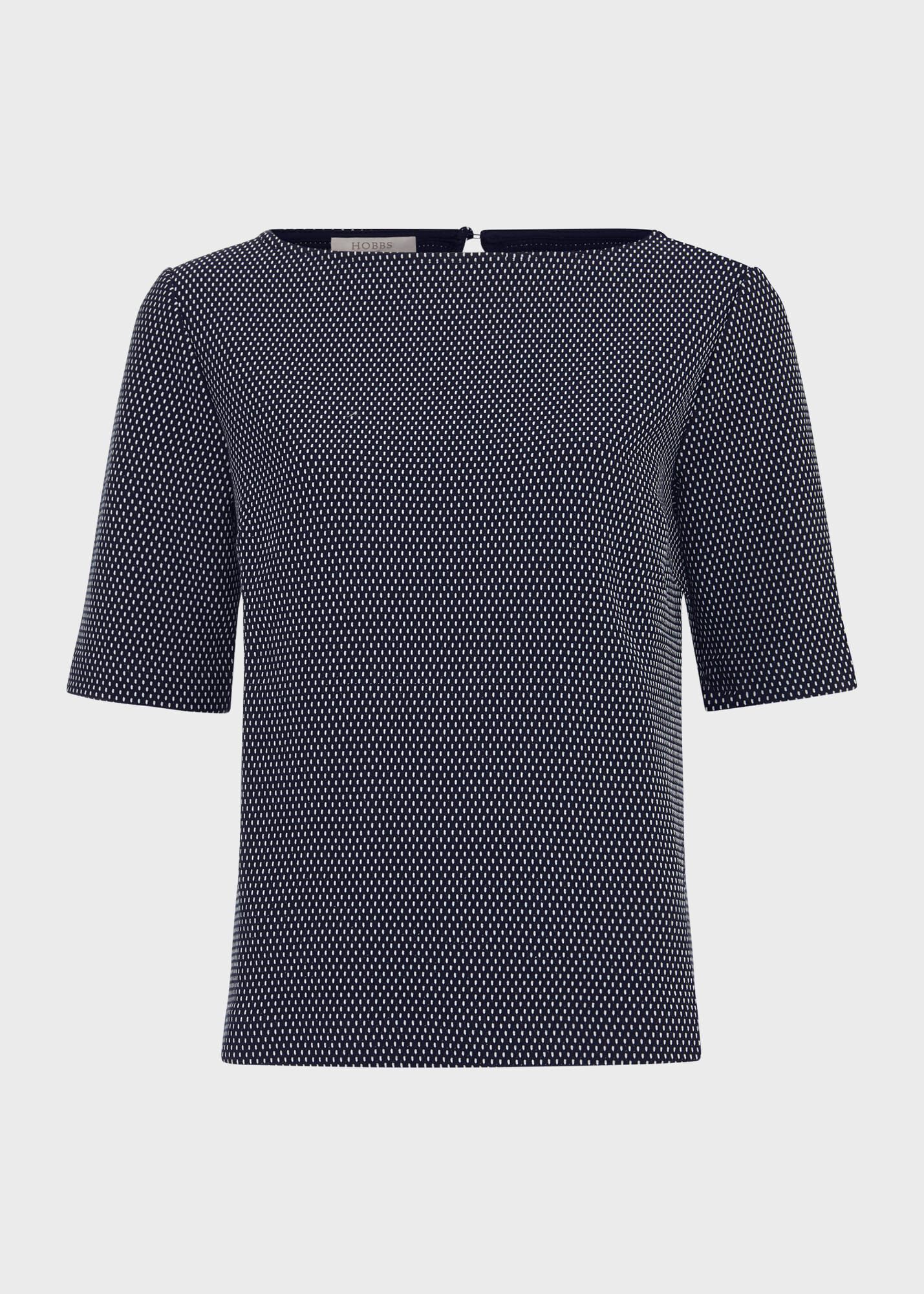 ホブズ HOBBS NYLA TOP （NAVY IVORY） Nyla Textured Top | Hobbs US |
