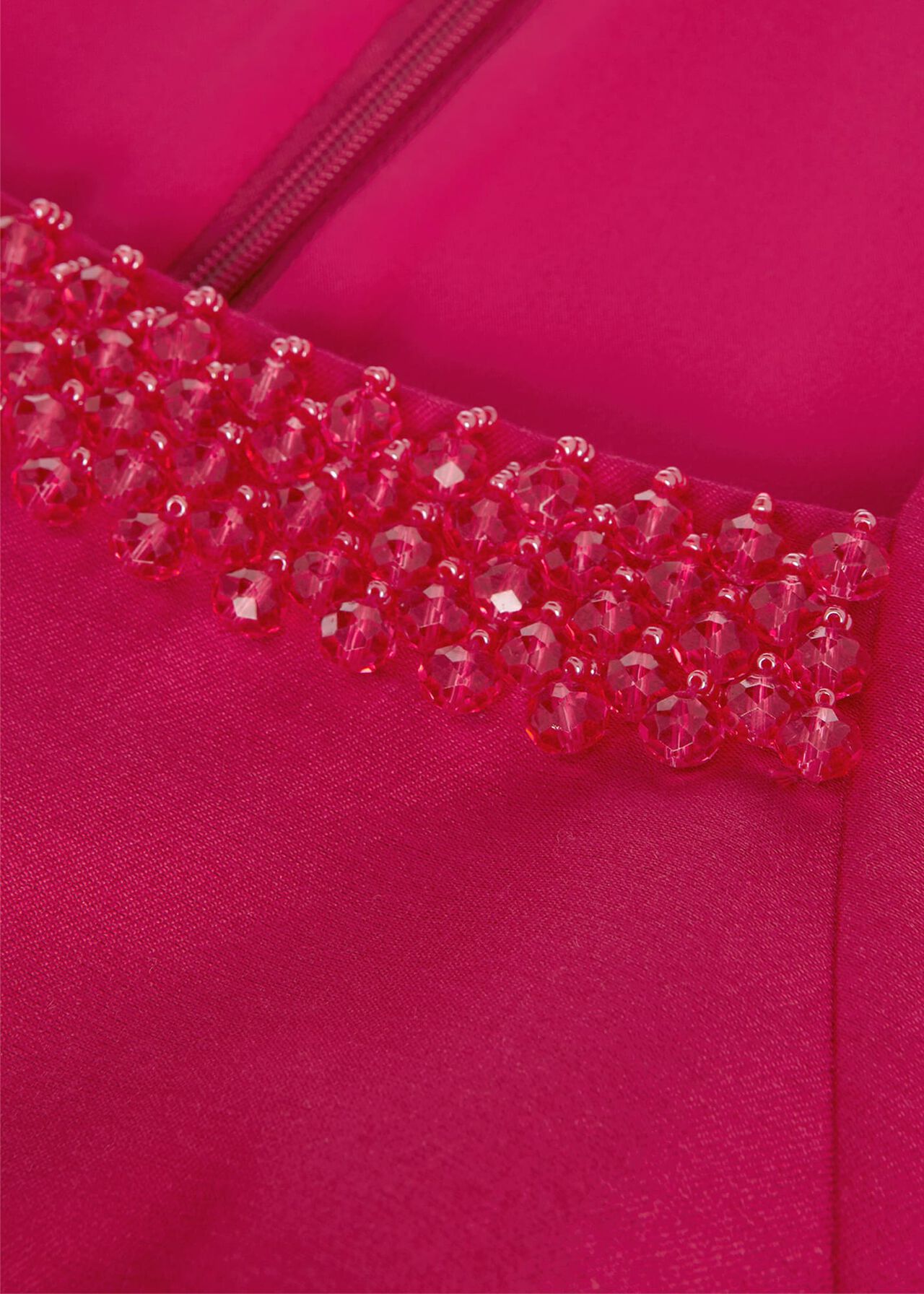 Julietta Silk Blend Fit And Flare Dress, Fuchsia Pink, hi-res
