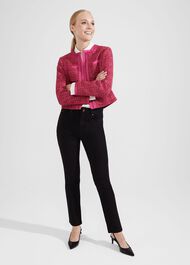 Ramona Tweed Jacket, Berry, hi-res