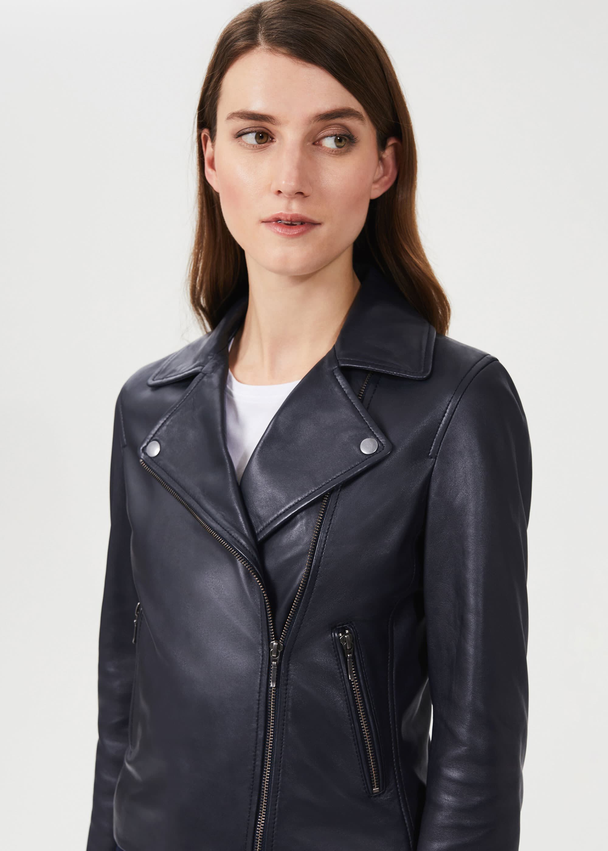 Hobbs tania leather jacket Clearance