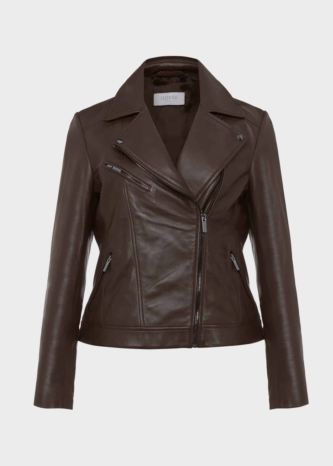 Dakota Leather Jacket, Chocolate Brown, hi-res