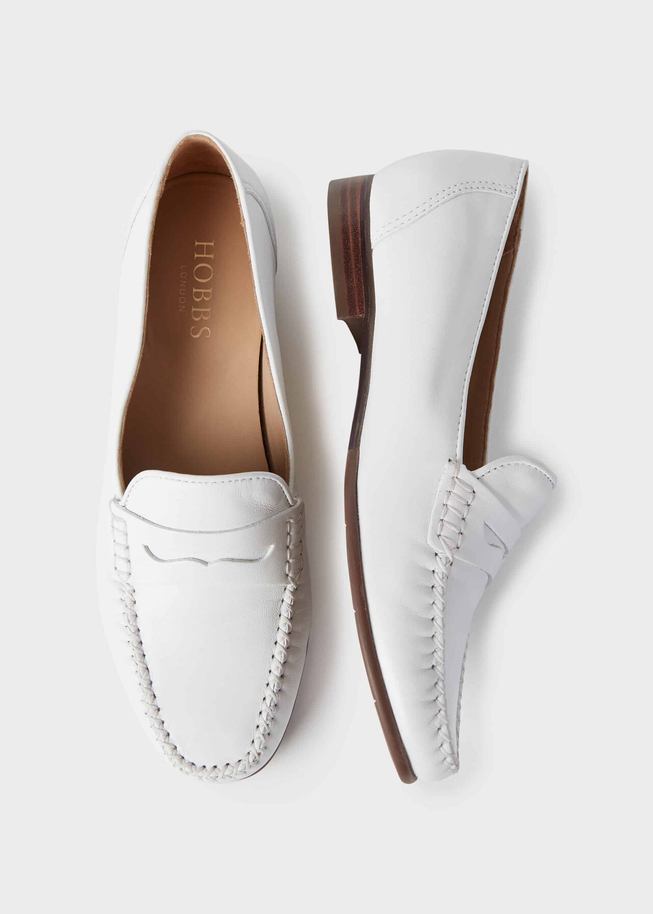 celine moccasin white