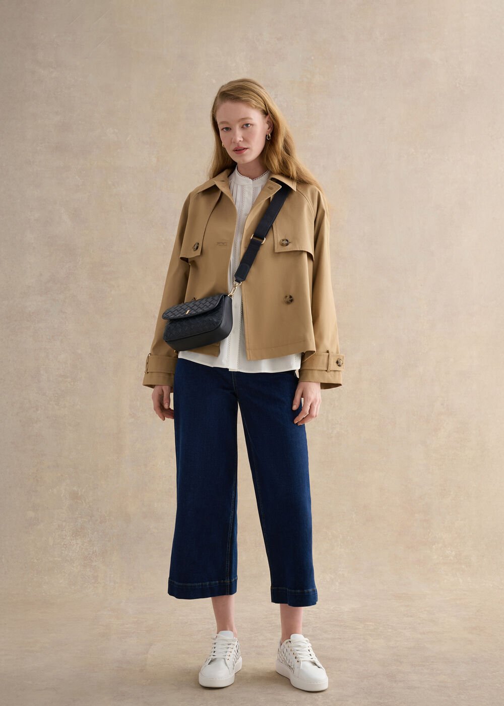 Berwick Woven Leather Crosbody Bag, Hobbs Navy, hi-res