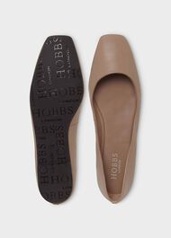 Jemma Leather Ballerinas , Fawn, hi-res