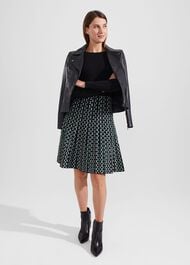 Elena Knitted Dress, Black Green, hi-res