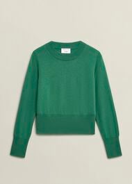 Tresco Wool Cashmere Sweater, Viridian Green, hi-res