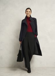 Deliliah Wool Blend Coat, Black, hi-res