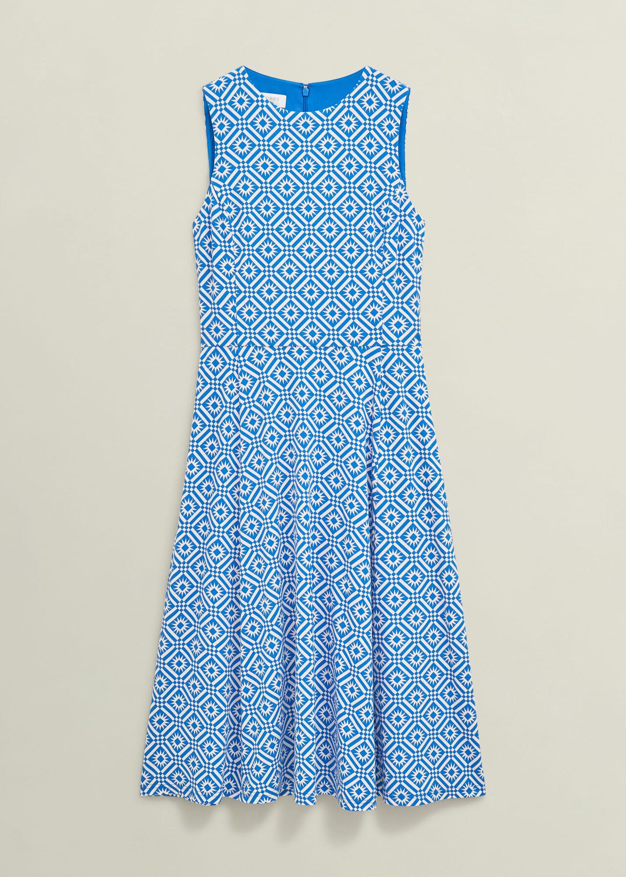 Lisa Jersey Dress, Blue Ivory, hi-res
