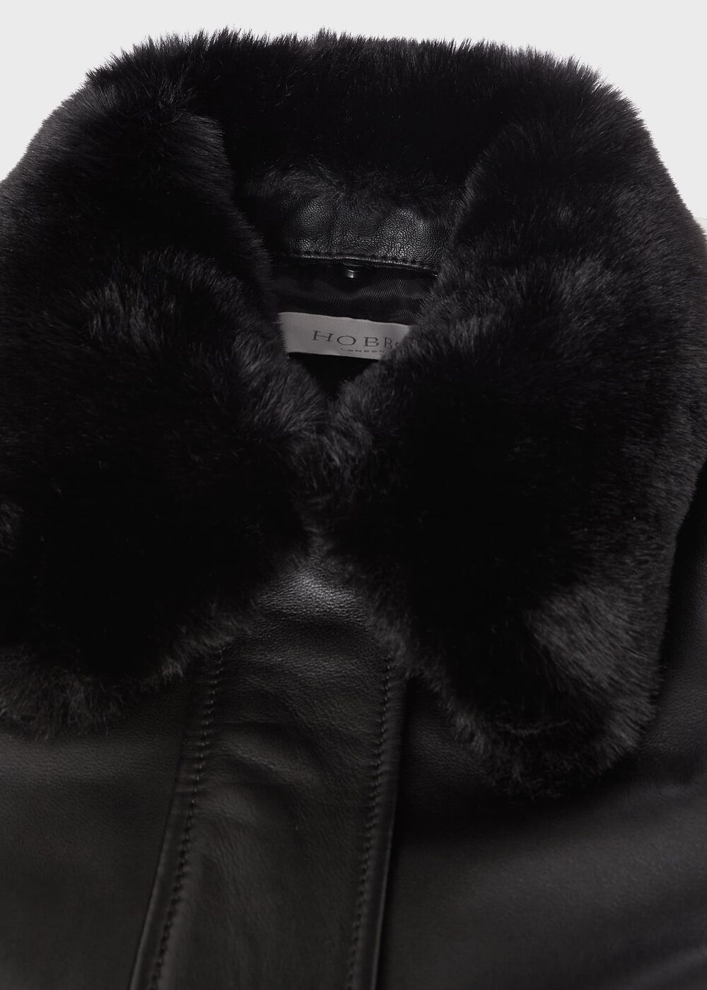 Sera Leather Jacket, Black, hi-res