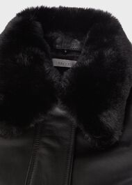 Sera Leather Jacket, Black, hi-res