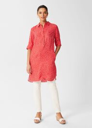 Marciella Tunic Dress, Pink Orange, hi-res