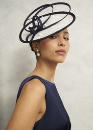 Shona Pearl Fascinator, Ivory Midnight, hi-res
