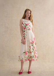 Carly Floral Dress, Cream Multi, hi-res