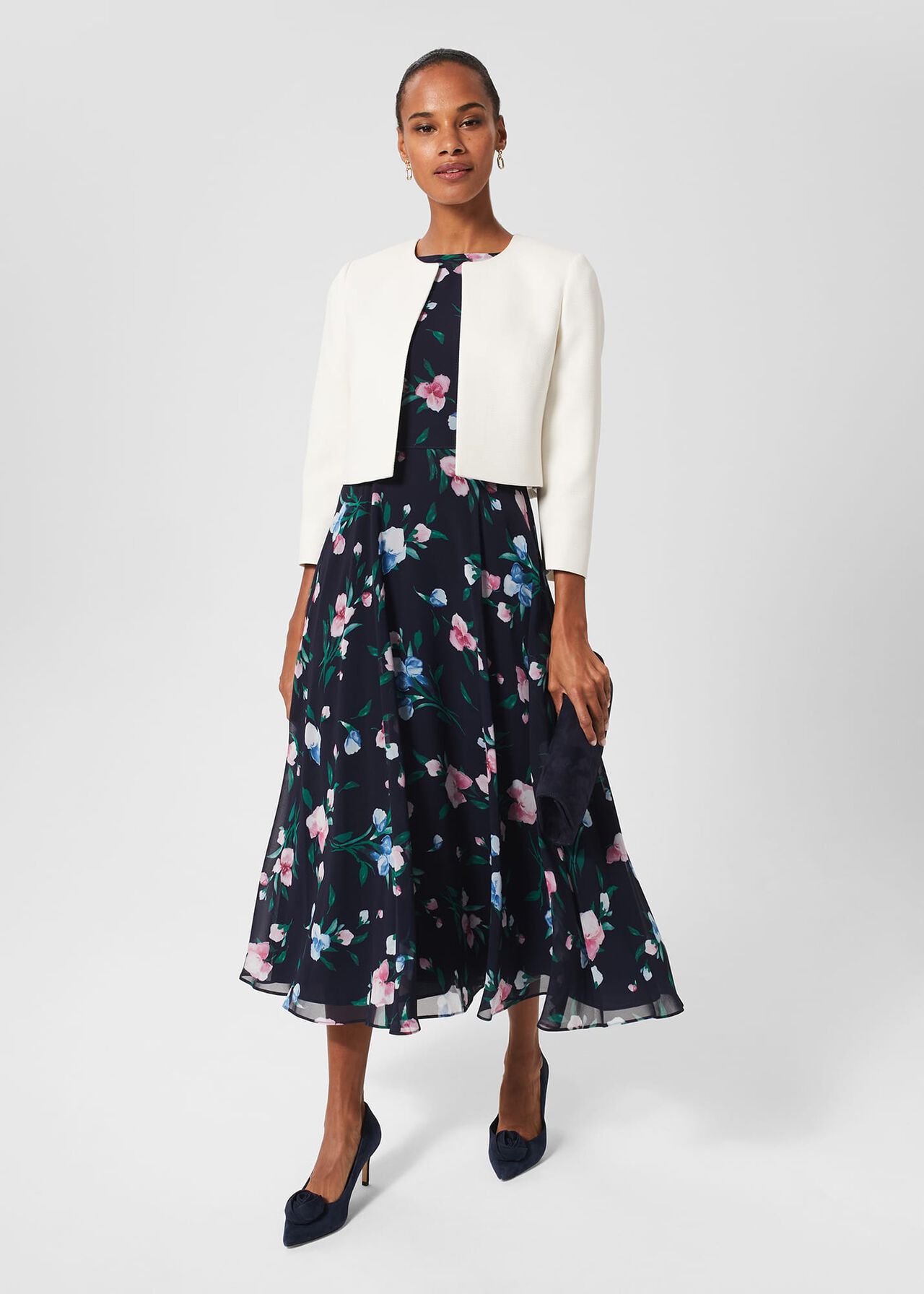 Elize Textured Jacket, Ivory, hi-res