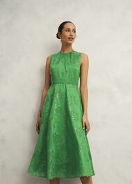 Rachel Embroidered Dress, Cilantro Green, hi-res