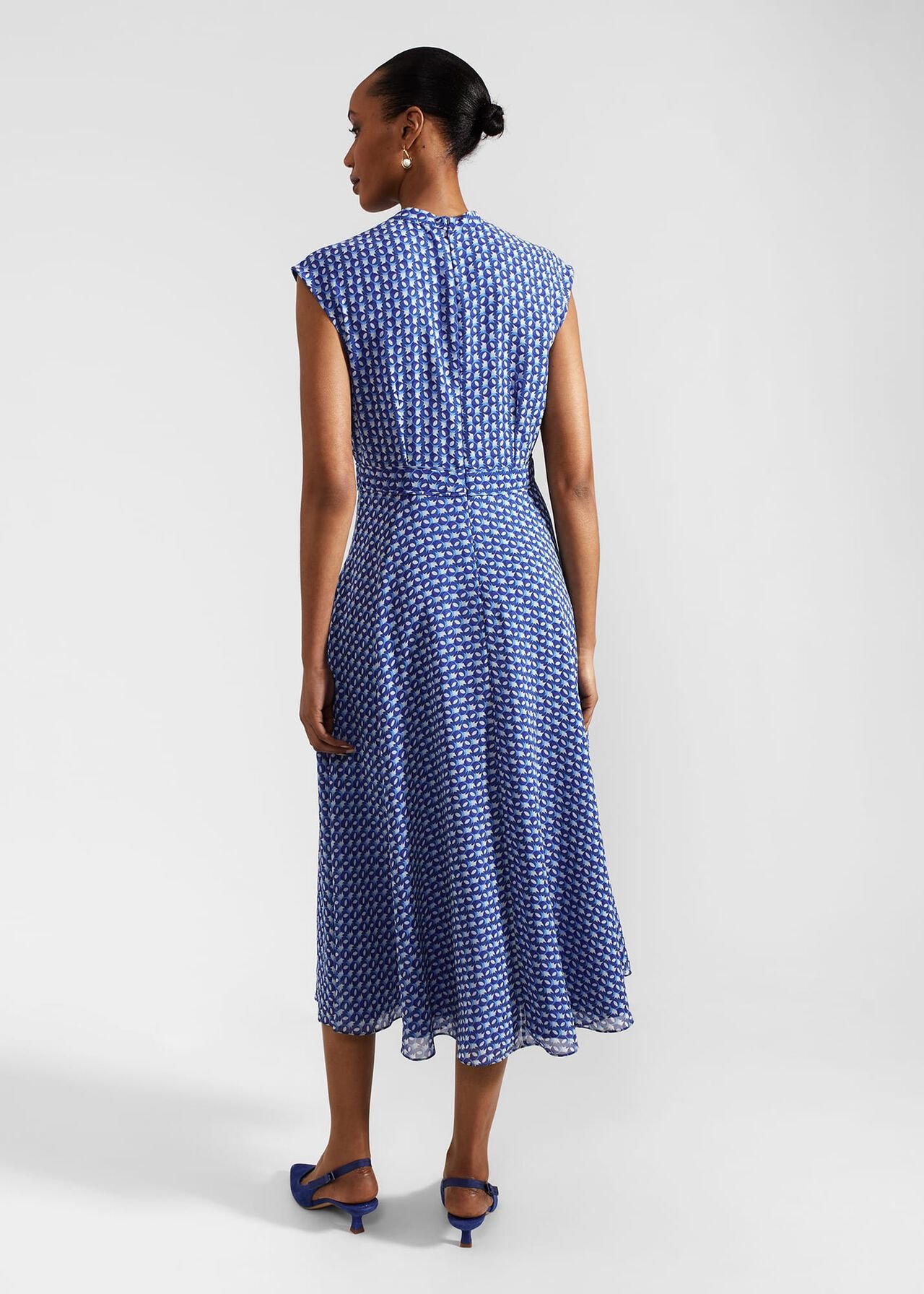 Hailey Midi Dress, Blue Multi, hi-res