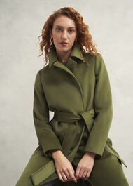 Petite Livia Wool Coat, Kelp Green, hi-res