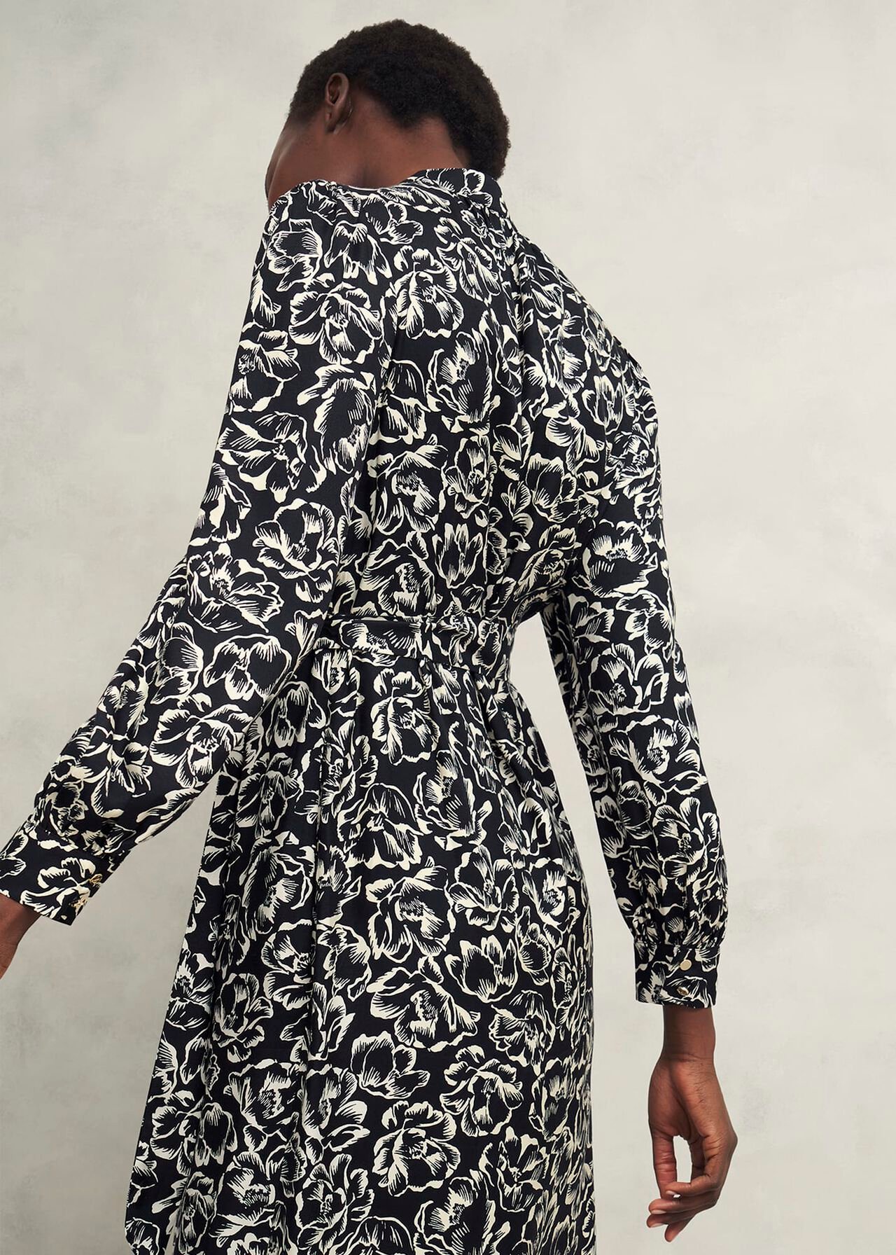 Petite Cynthia Dress, Black Cream, hi-res