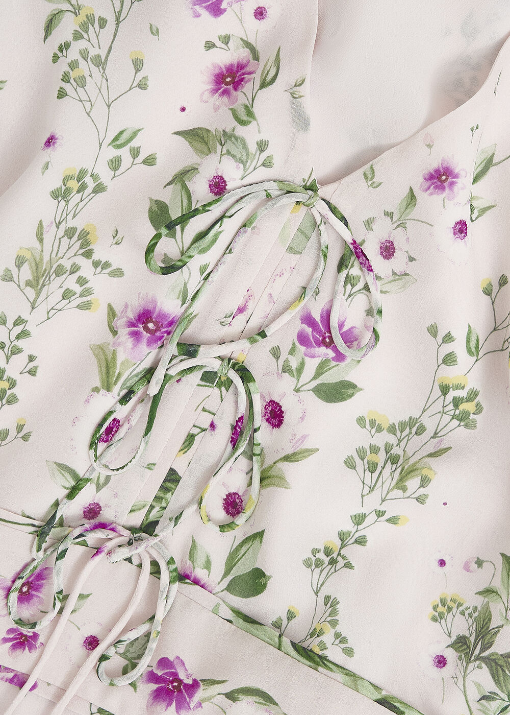 Fay Silk Bow Detail Dress, Pink Multi, hi-res