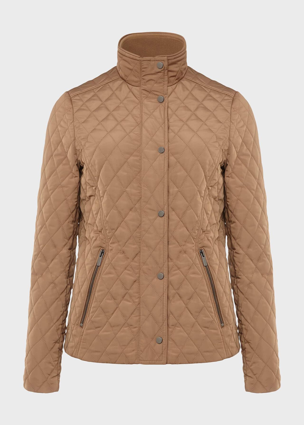 Thandie Quilted Jacket, Camel, hi-res