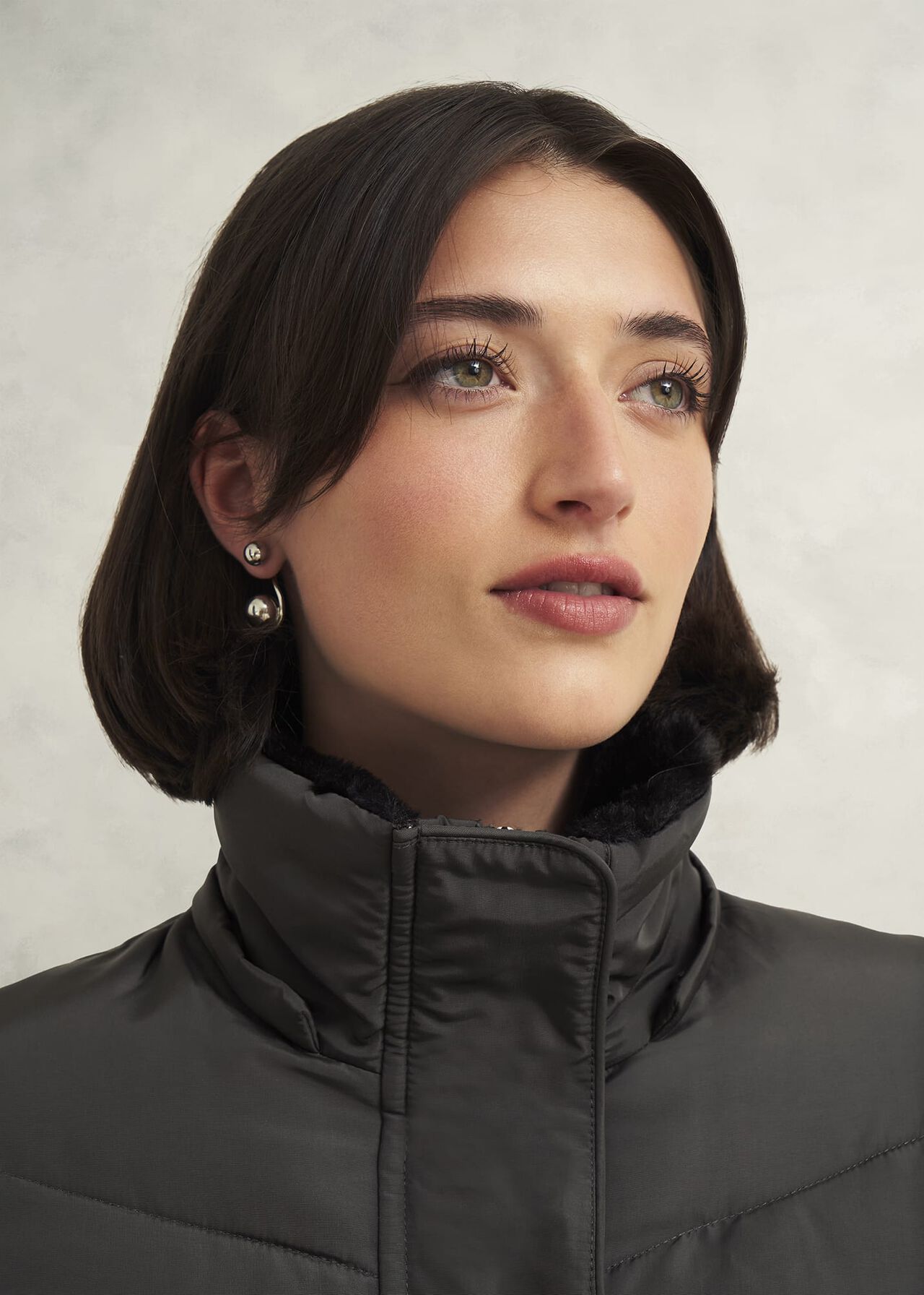 Petite Jaymie Puffer, Charcoal, hi-res