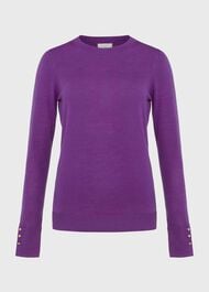Penny Merino Wool Jumper, Purple, hi-res